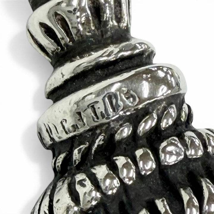 Excellent CHROME HEARTS Pendant top CROW Old Necklace Pendant Silver 925 mens