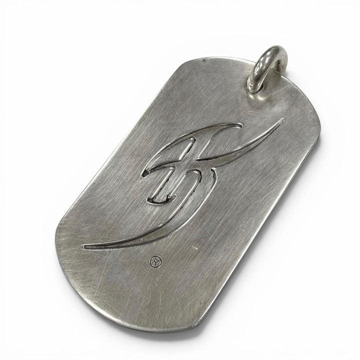 Great CHROME HEARTS KYOSUKE HIMURO Pendant top Large Dog Tag Silver 925 mens