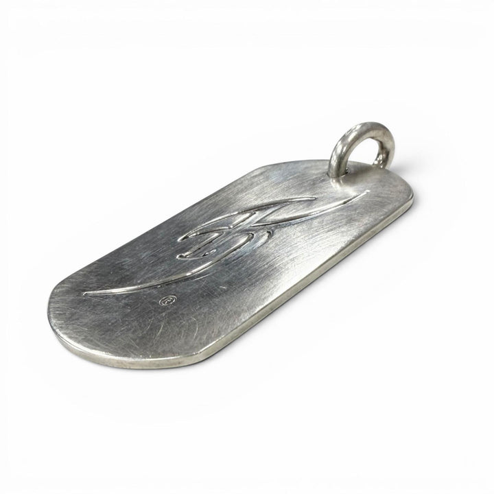 Great CHROME HEARTS KYOSUKE HIMURO Pendant top Large Dog Tag Silver 925 mens