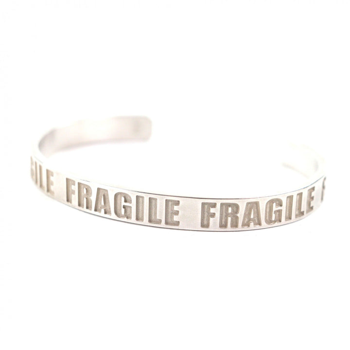 Great Maison Margiela 11 Bangle FRAGILE bracelet Silver 925 mens