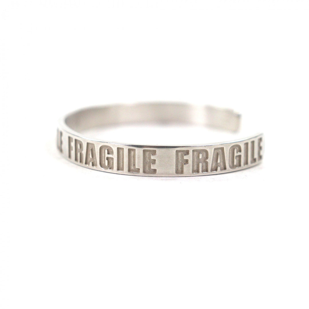 Great Maison Margiela 11 Bangle FRAGILE bracelet Silver 925 mens