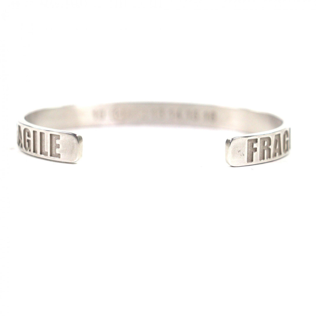 Great Maison Margiela 11 Bangle FRAGILE bracelet Silver 925 mens