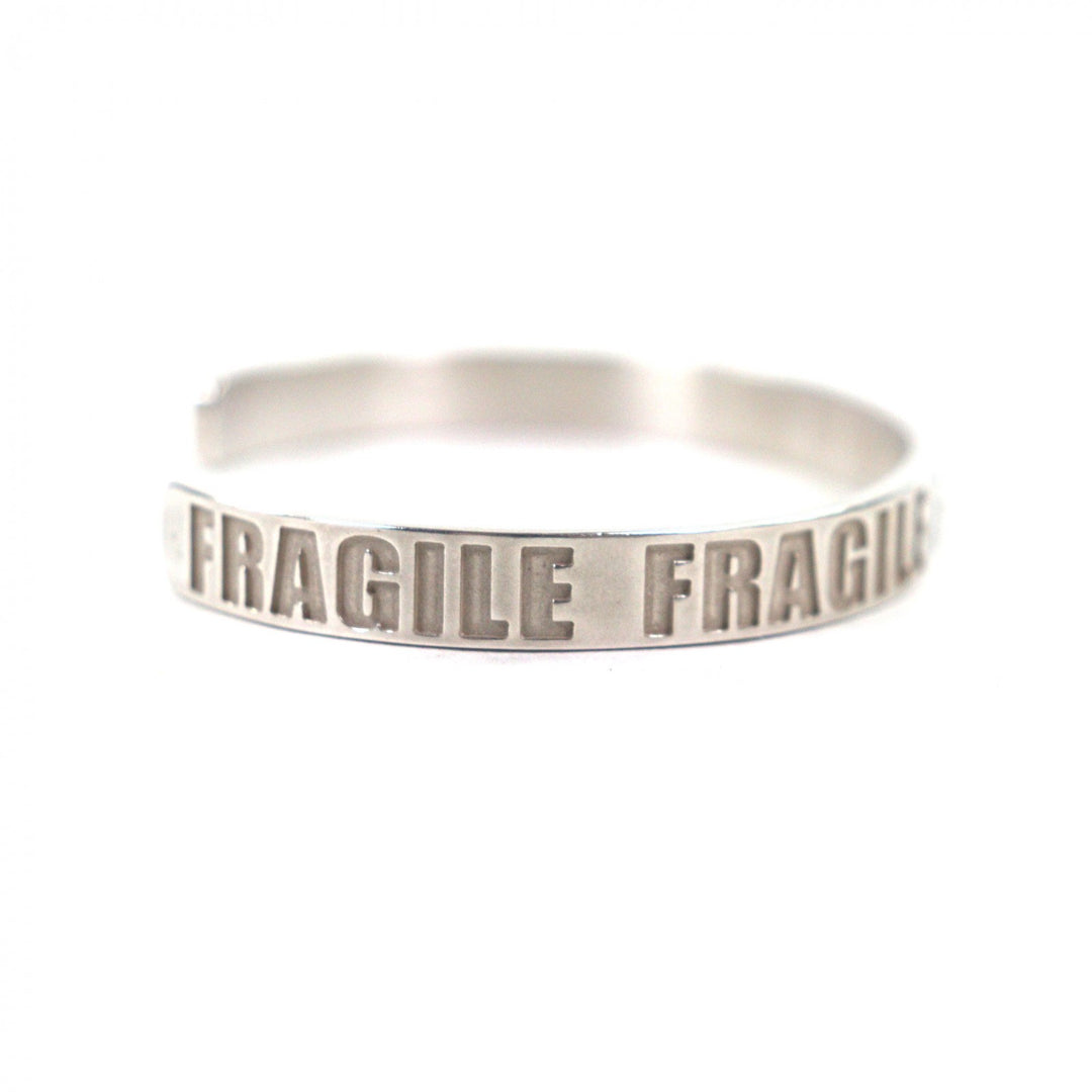 Great Maison Margiela 11 Bangle FRAGILE bracelet Silver 925 mens