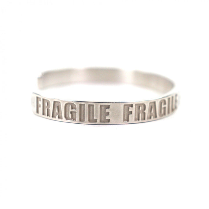 Great Maison Margiela 11 Bangle FRAGILE bracelet Silver 925 mens