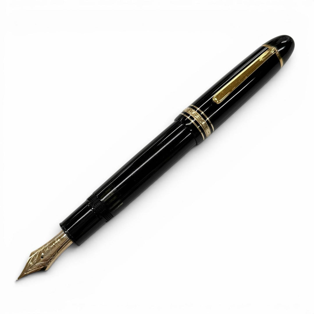 Very Good MONTBLANC fountain pen Meisterstück 149 70s White Star black 14K mens