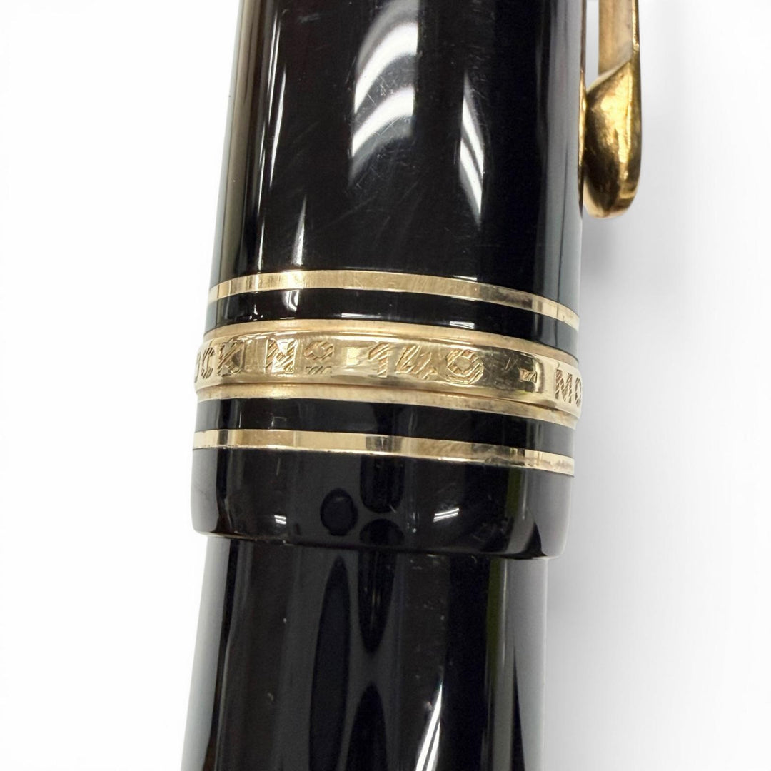 Very Good MONTBLANC fountain pen Meisterstück 149 70s White Star black 14K mens