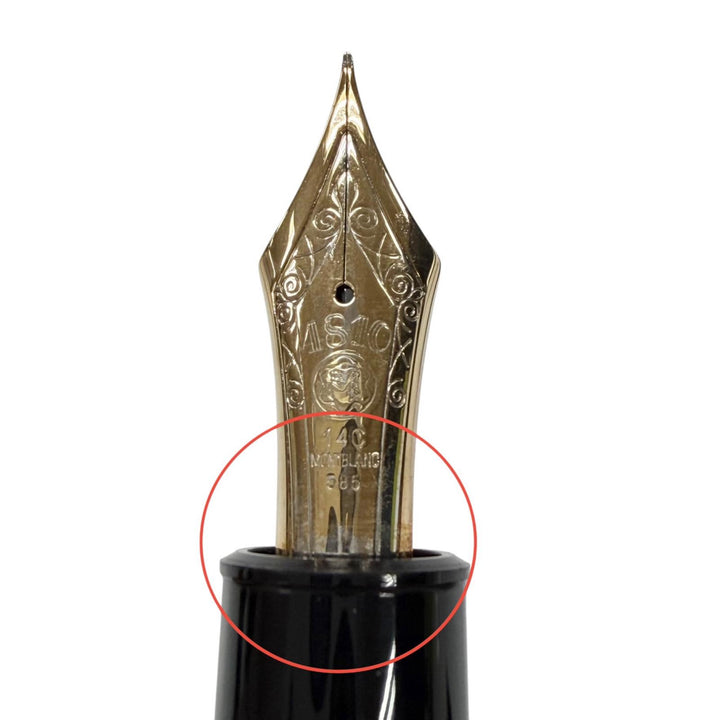 Very Good MONTBLANC fountain pen Meisterstück 149 70s White Star black 14K mens
