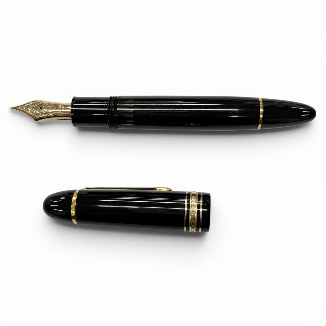 Very Good MONTBLANC fountain pen Meisterstück 149 70s White Star black 14K mens