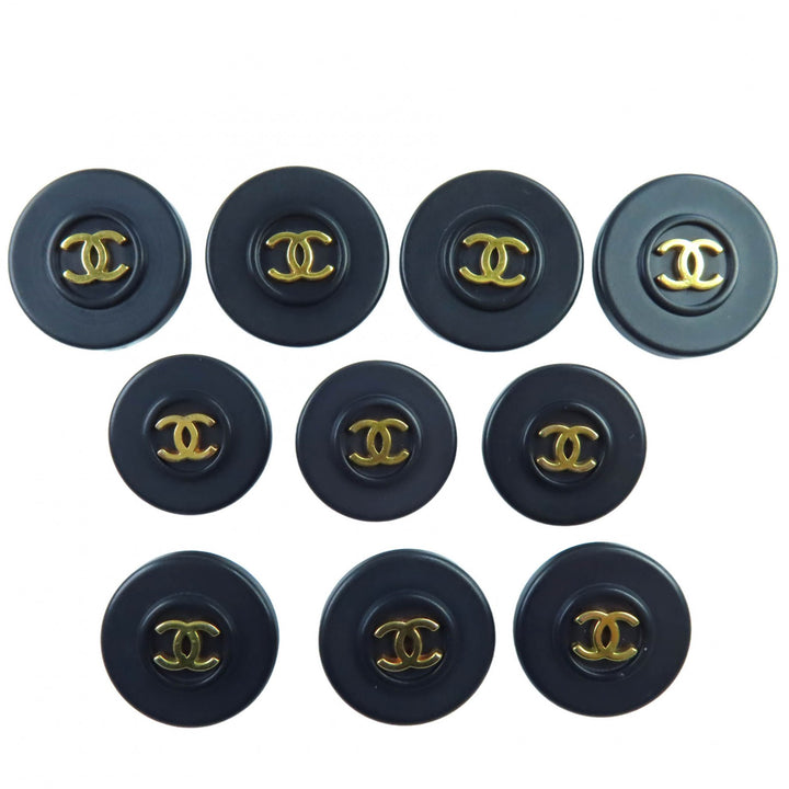 Great CHANEL Other accessories COCO Mark Buttons black Women