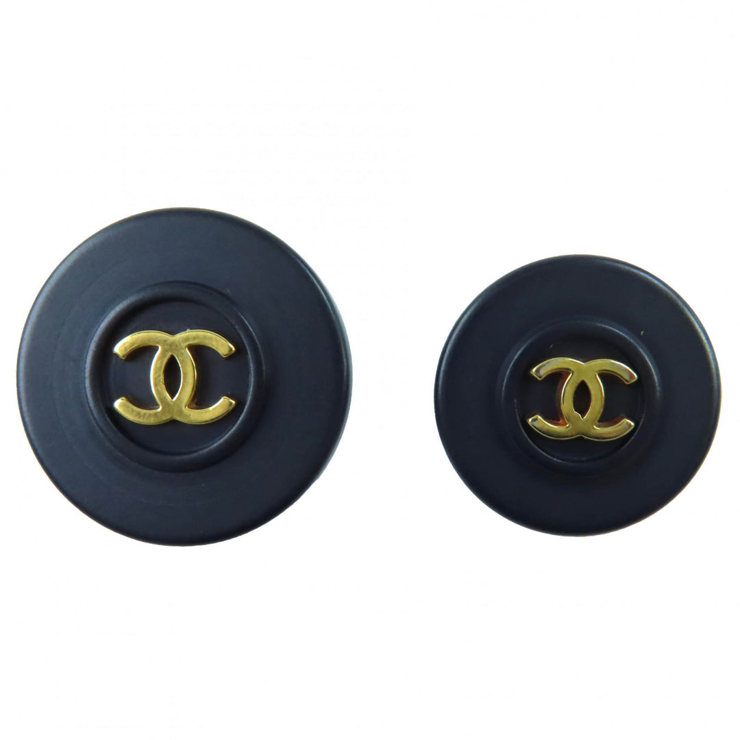 Great CHANEL Other accessories COCO Mark Buttons black Women