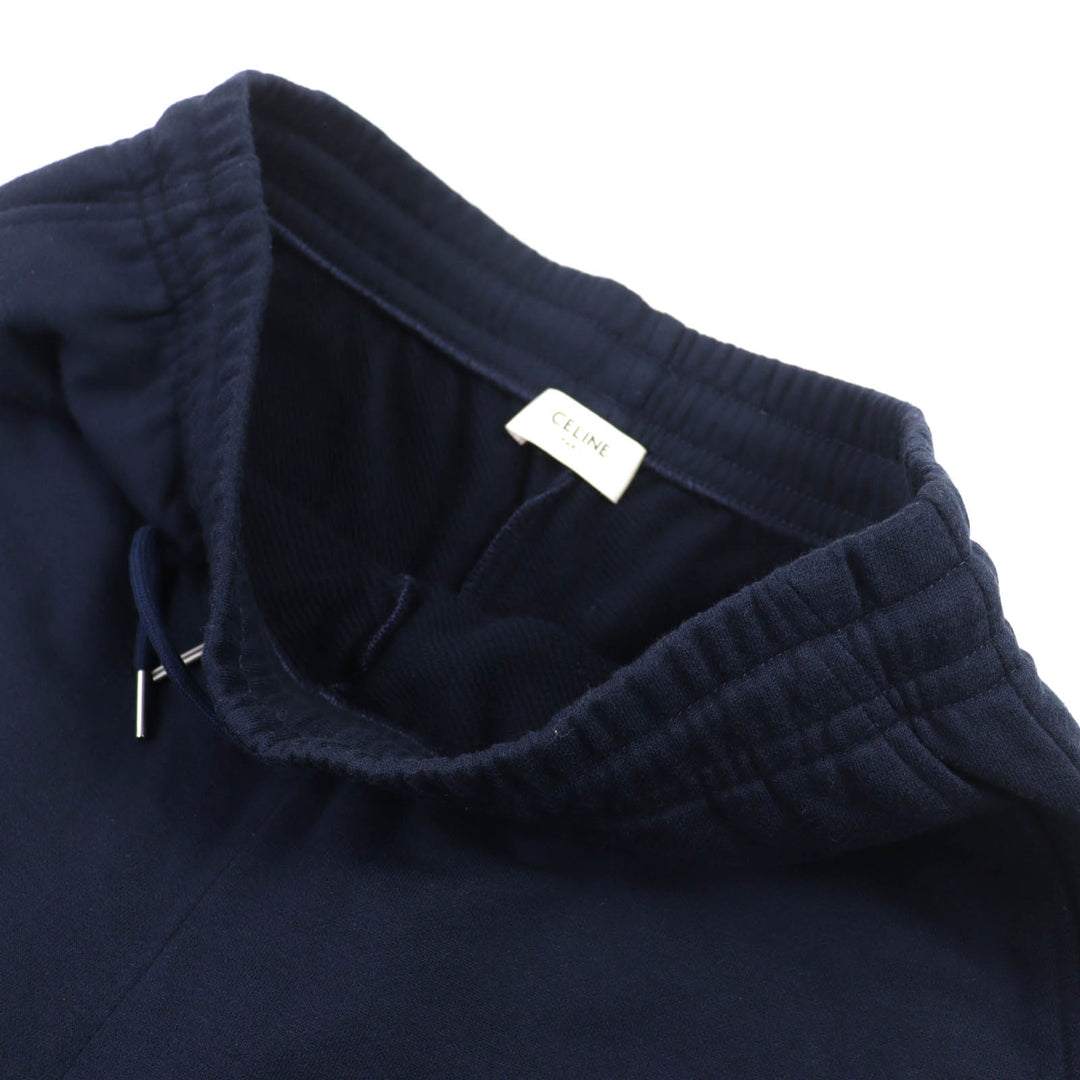 素晴らしい CELINE パンツ エディ トリオンフ 刺繍 スウェットシャツ ネイビー コットン L 2Z072450I