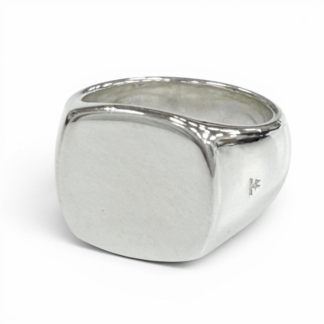 Great TOM WOOD Ring ring Signet Cushion Silver 925 mens 54