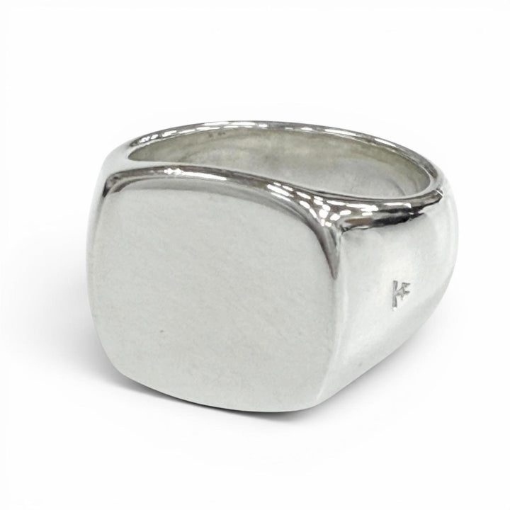 Great TOM WOOD Ring ring Signet Cushion Silver 925 mens 54