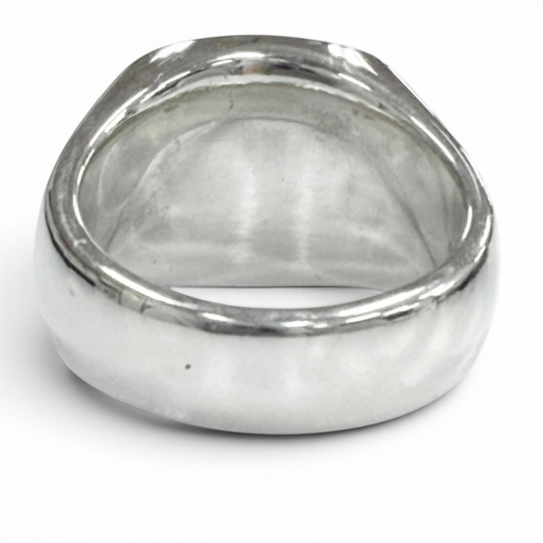Great TOM WOOD Ring ring Signet Cushion Silver 925 mens 54