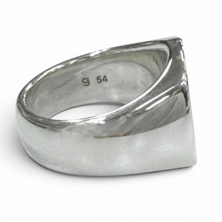Great TOM WOOD Ring ring Signet Cushion Silver 925 mens 54