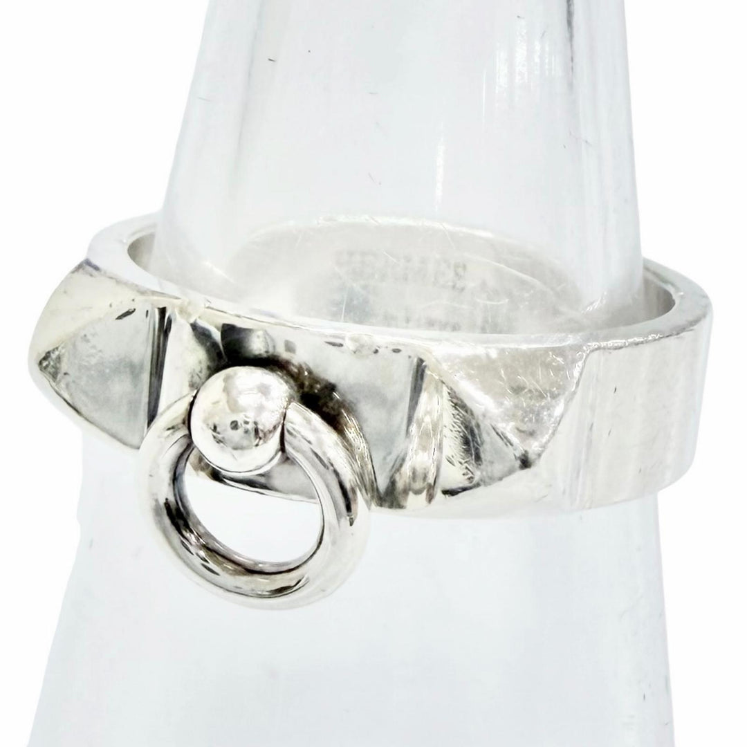 Great HERMES Ring ring corried cyan ring Silver AG925 Women