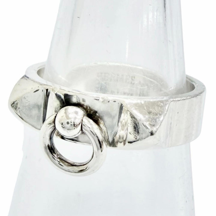 Great HERMES Ring ring corried cyan ring Silver AG925 Women