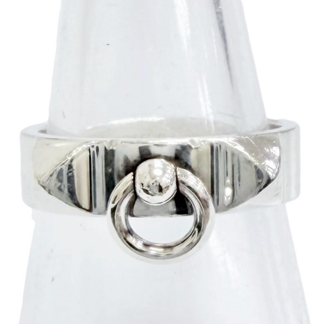Great HERMES Ring ring corried cyan ring Silver AG925 Women