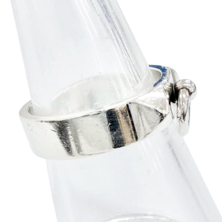 Great HERMES Ring ring corried cyan ring Silver AG925 Women