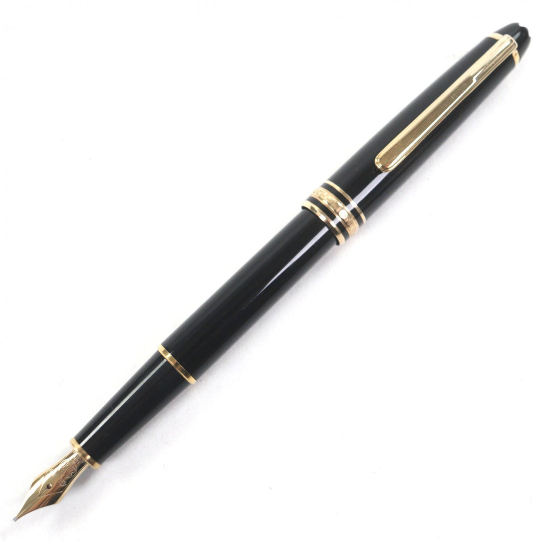 Very Good MONTBLANC fountain pen Meisterstück Classic white star black 14K mens