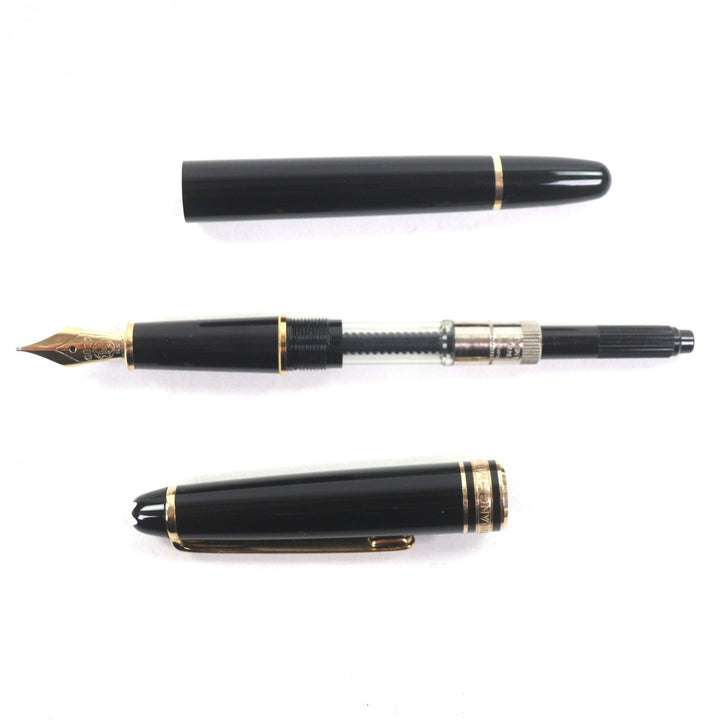 Very Good MONTBLANC fountain pen Meisterstück Classic white star black 14K mens