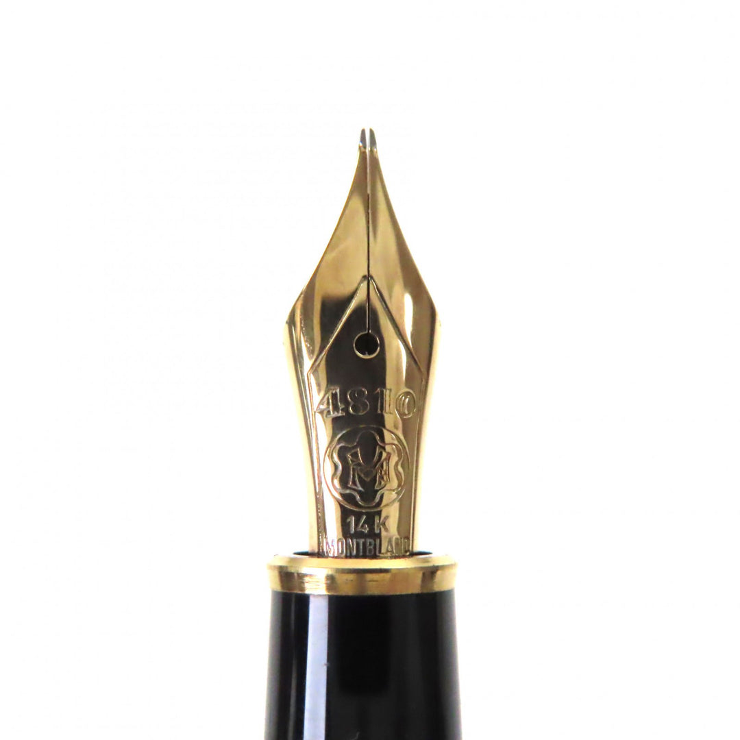 Very Good MONTBLANC fountain pen Meisterstück Classic white star black 14K mens