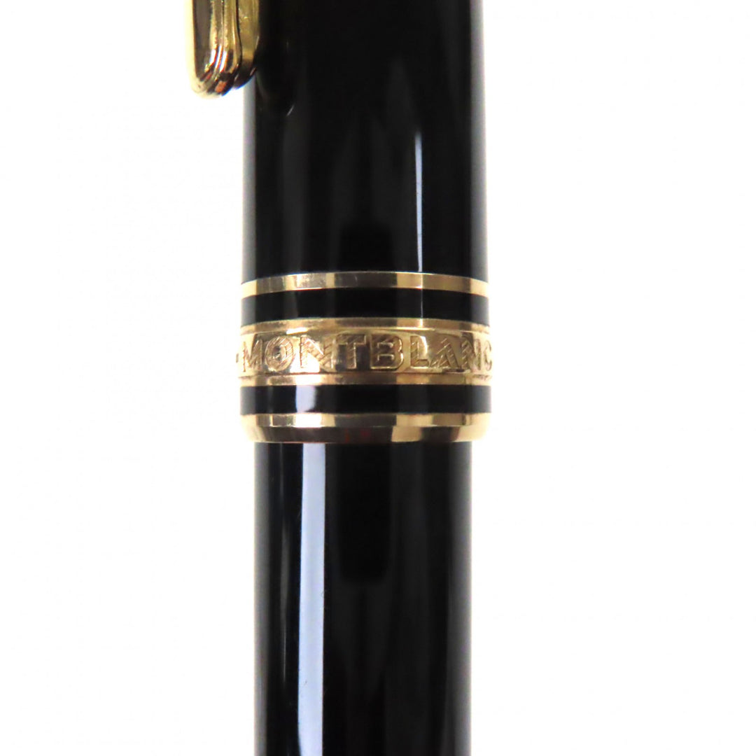 Very Good MONTBLANC fountain pen Meisterstück Classic white star black 14K mens