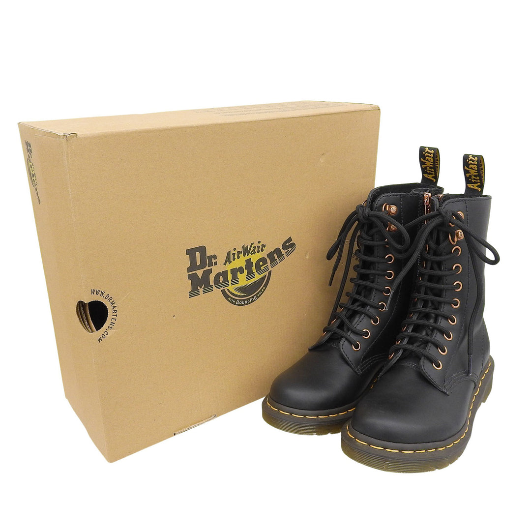 Pristine Dr.Martens boots black leather Women 3 1490HDW