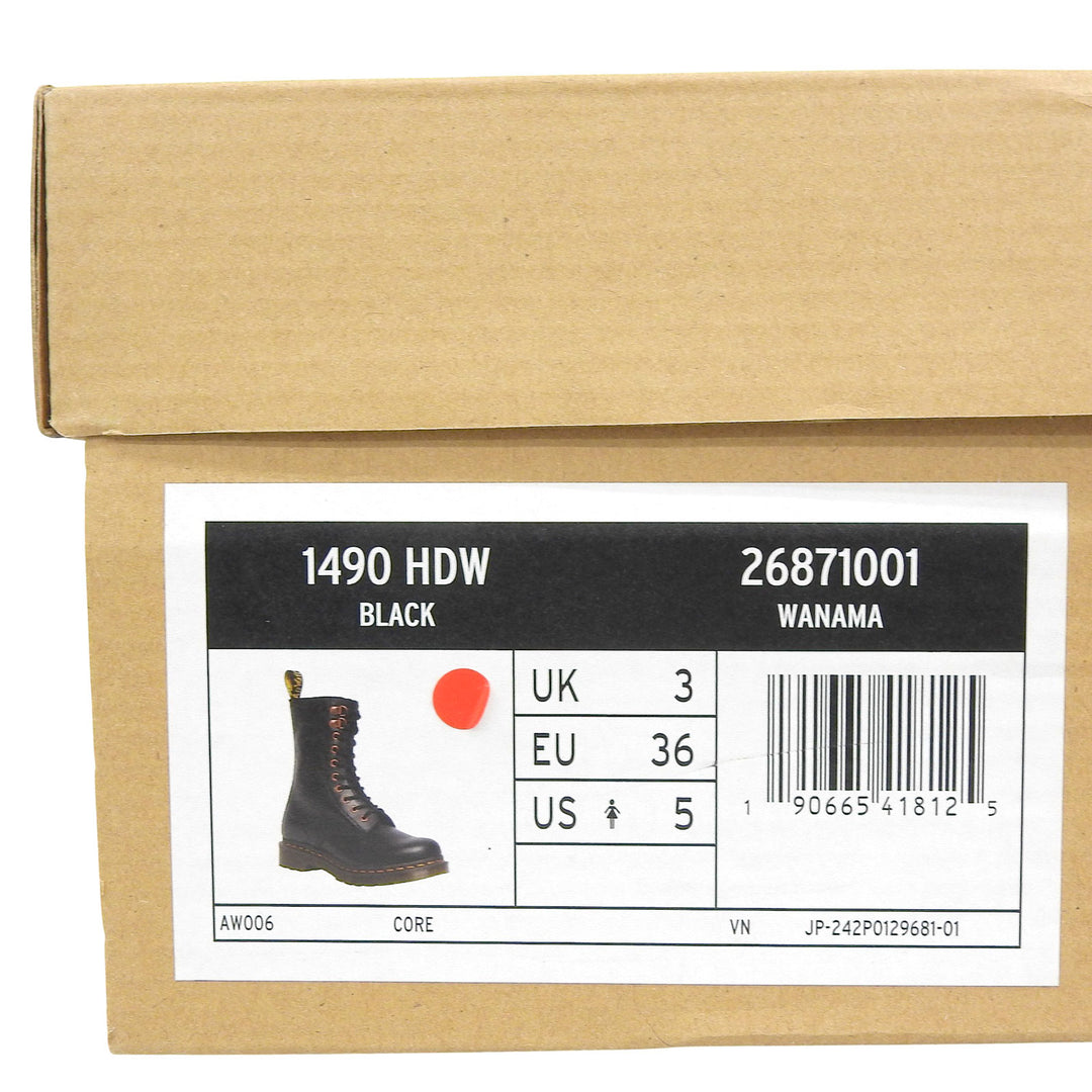 Pristine Dr.Martens boots black leather Women 3 1490HDW