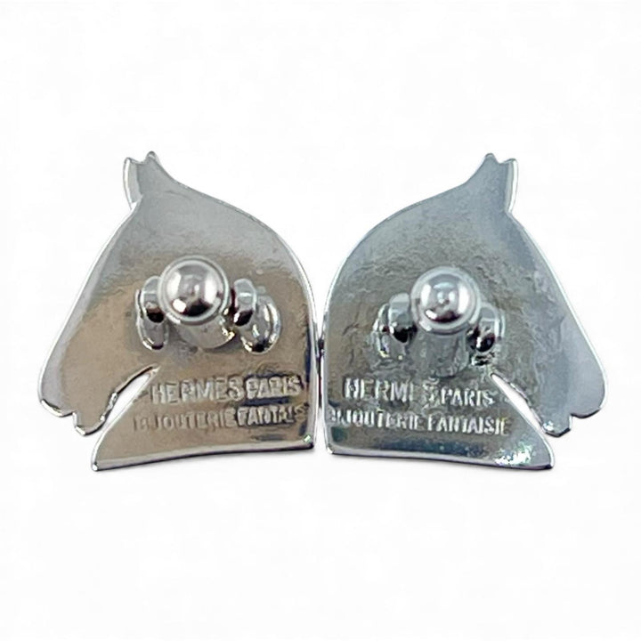 Great HERMES Cufflinks cufflinks BIJOUTERIE FANTAIS Horse Design Silver mens