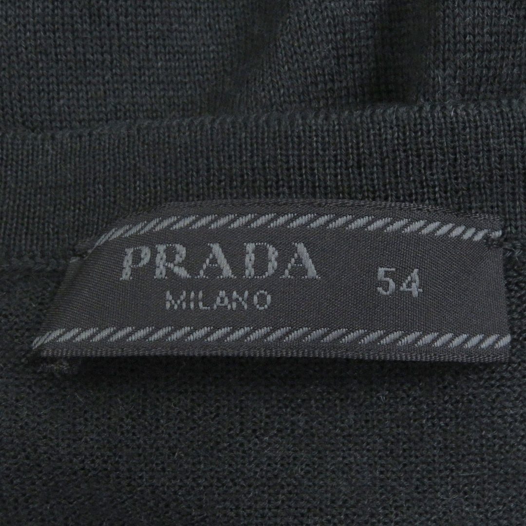 素晴らしいPRADAニットVネック薄手ダークグリーンカシミアメンズ54 UMB221