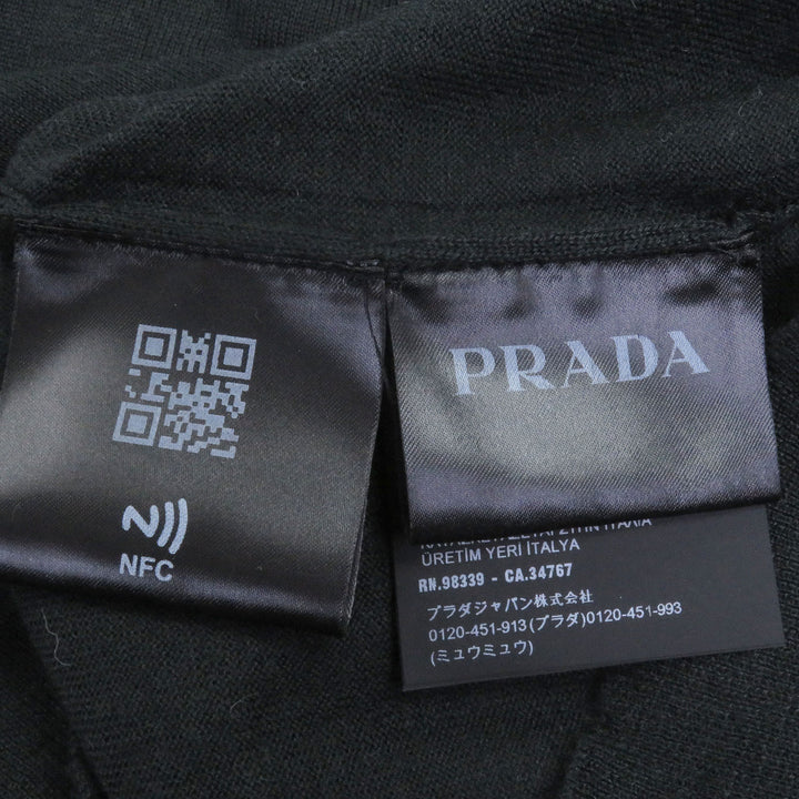 素晴らしいPRADAニットVネック薄手ダークグリーンカシミアメンズ54 UMB221
