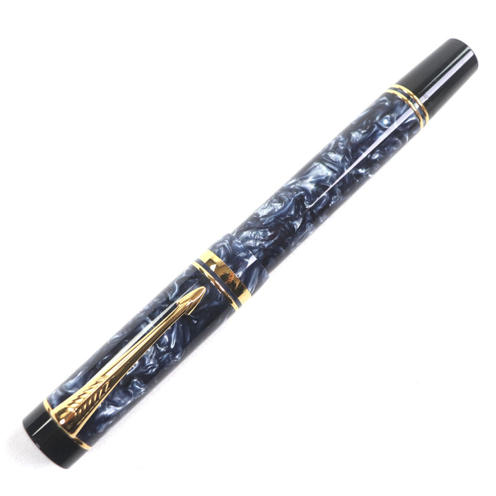 パーカー 万年筆 デュオフォールド センテニアル 希少 マーブルブルー 18K メンズ