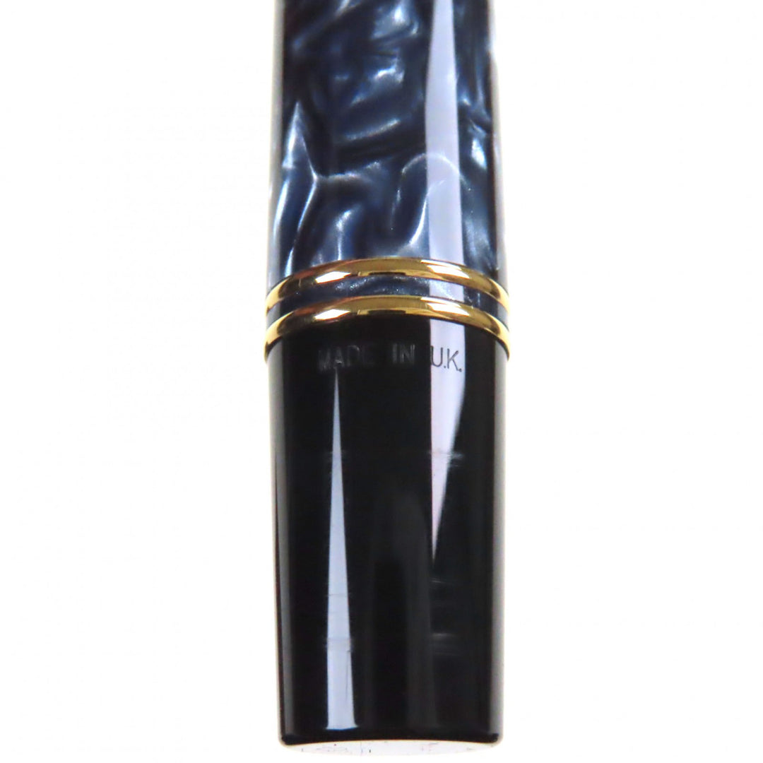 パーカー 万年筆 デュオフォールド センテニアル 希少 マーブルブルー 18K メンズ