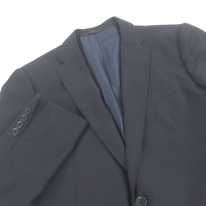 Great ARMANI COLLEZIONI suit M-LINE all-over print single Navy wool mens 48