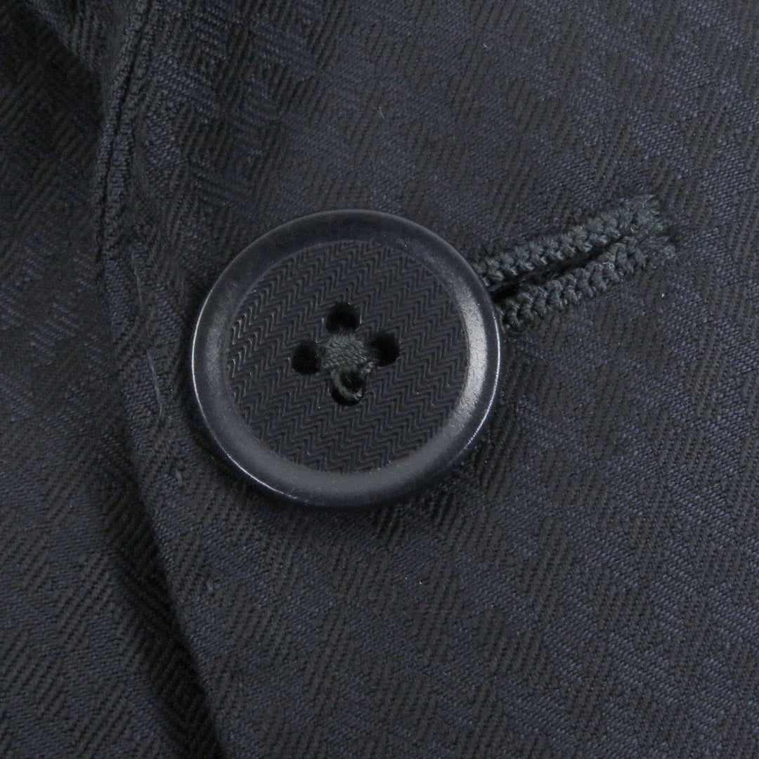 Great ARMANI COLLEZIONI suit M-LINE all-over print single Navy wool mens 48