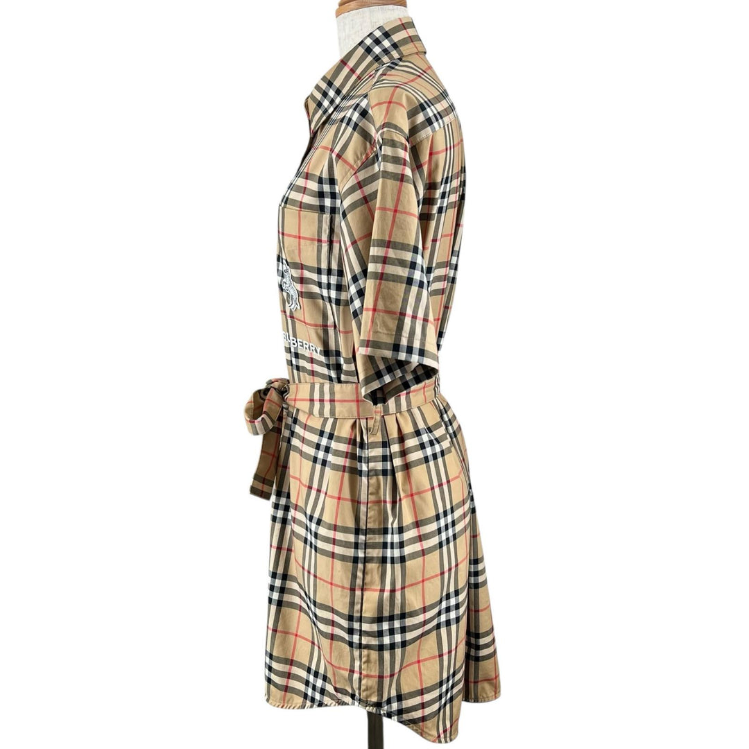 Excellent BURBERRY one piece Nova Check Shirt multicolor cotton Women 36 8032154