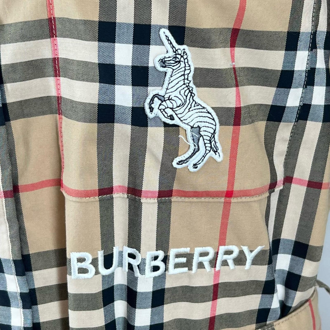 Excellent BURBERRY one piece Nova Check Shirt multicolor cotton Women 36 8032154