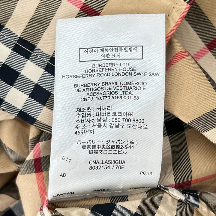Excellent BURBERRY one piece Nova Check Shirt multicolor cotton Women 36 8032154