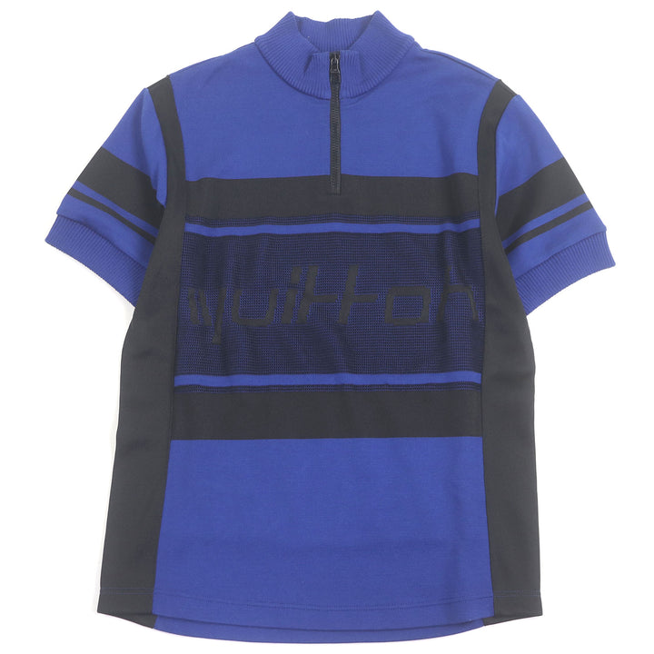 Great LOUIS VUITTON Short sleeve knit Jacquard Cycling T-shirt Half zip