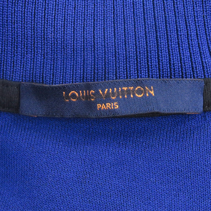 Great LOUIS VUITTON Short sleeve knit Jacquard Cycling T-shirt Half zip