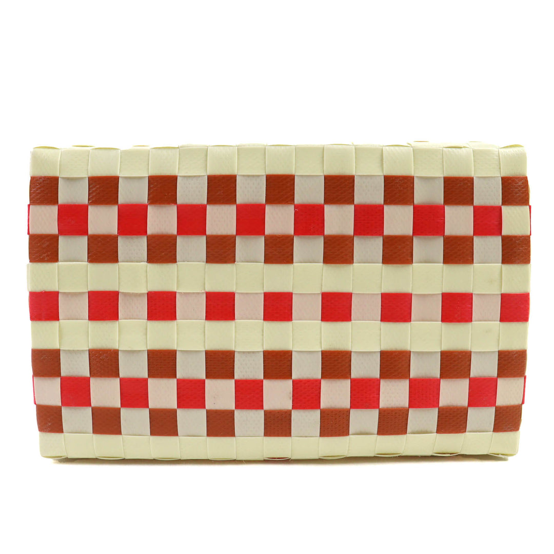 新品 MARNI ハンドバッグ ミニバスケットバッグ アイボリーレッド レディース SHMH0063JN