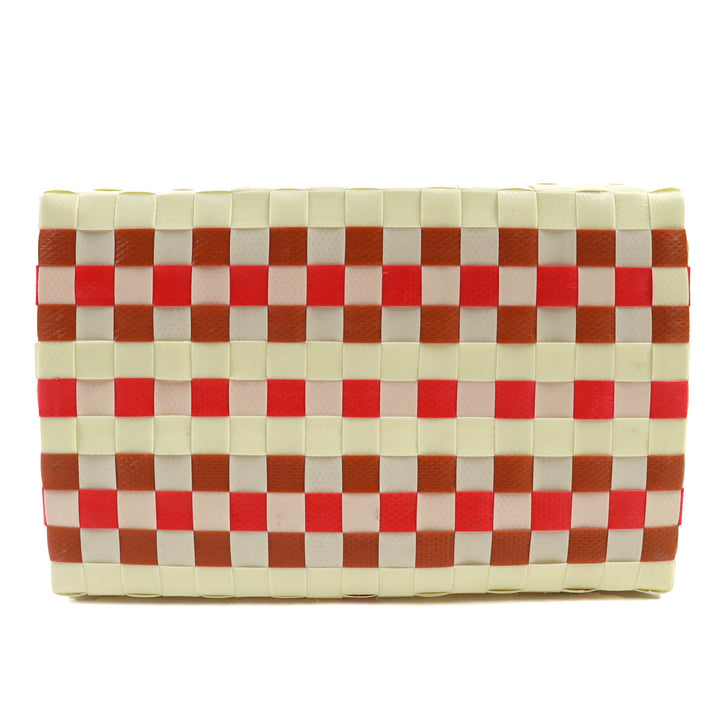 新品 MARNI ハンドバッグ ミニバスケットバッグ アイボリーレッド レディース SHMH0063JN