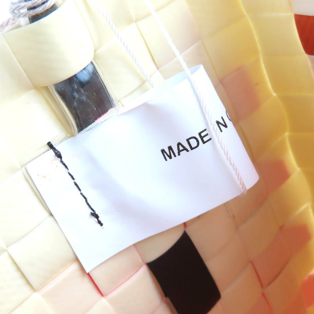 新品 MARNI ハンドバッグ ミニバスケットバッグ アイボリーレッド レディース SHMH0063JN