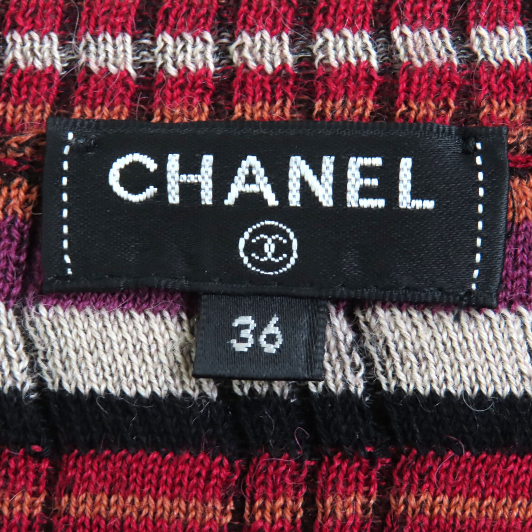 素晴らしい CHANEL 半袖ニット マルチアルパカ レディース 36 P59263