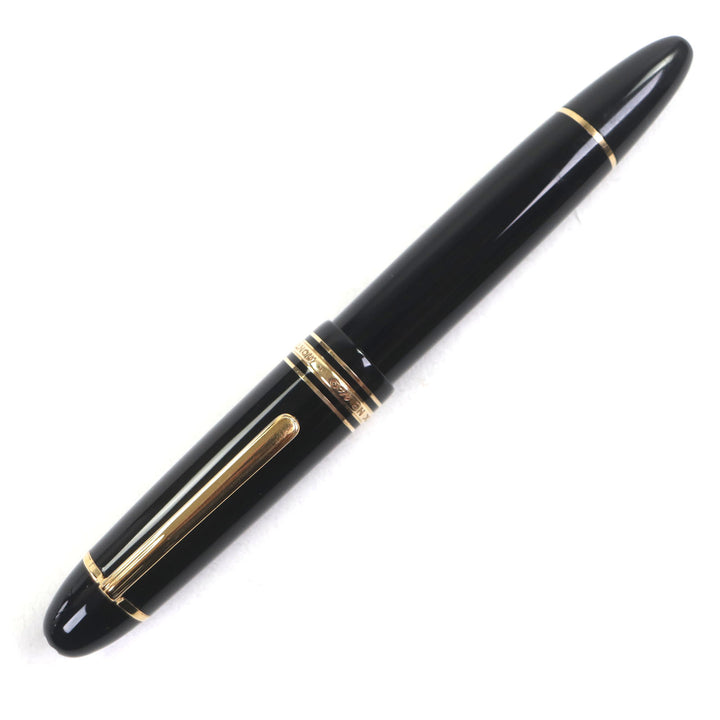 偉大な MONTBLANC 万年筆 マイスターシュテュック 149 ホワイトスター ブラックゴールド 14K メンズ