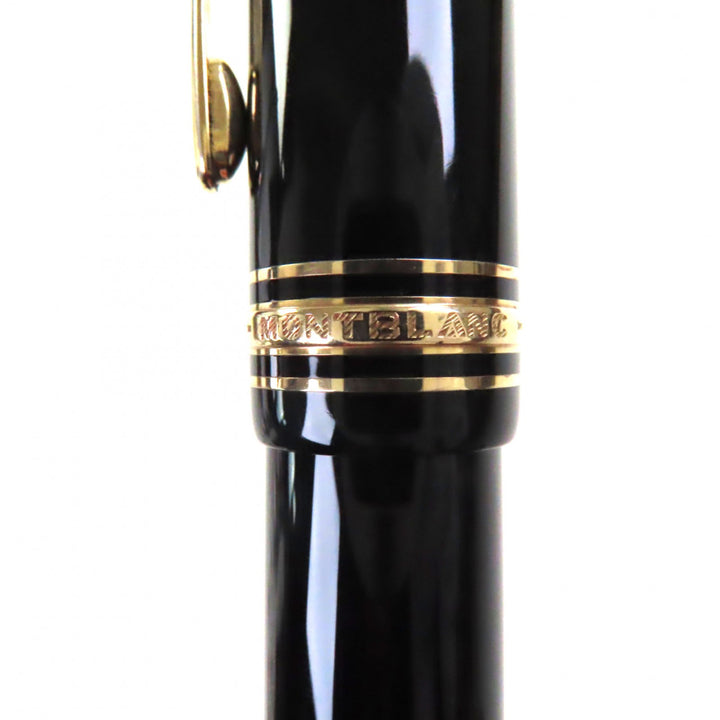 偉大な MONTBLANC 万年筆 マイスターシュテュック 149 ホワイトスター ブラックゴールド 14K メンズ