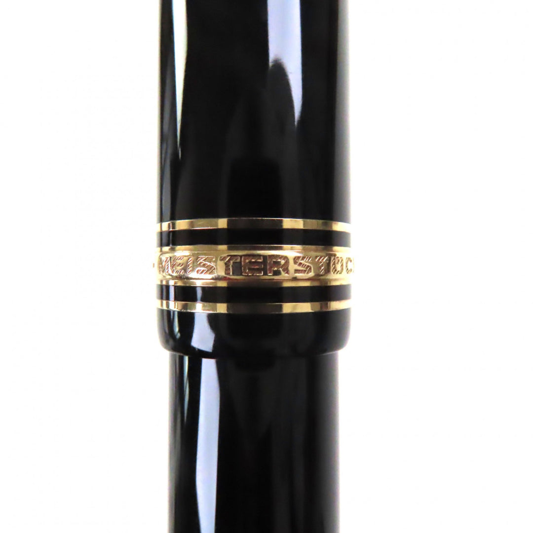 偉大な MONTBLANC 万年筆 マイスターシュテュック 149 ホワイトスター ブラックゴールド 14K メンズ