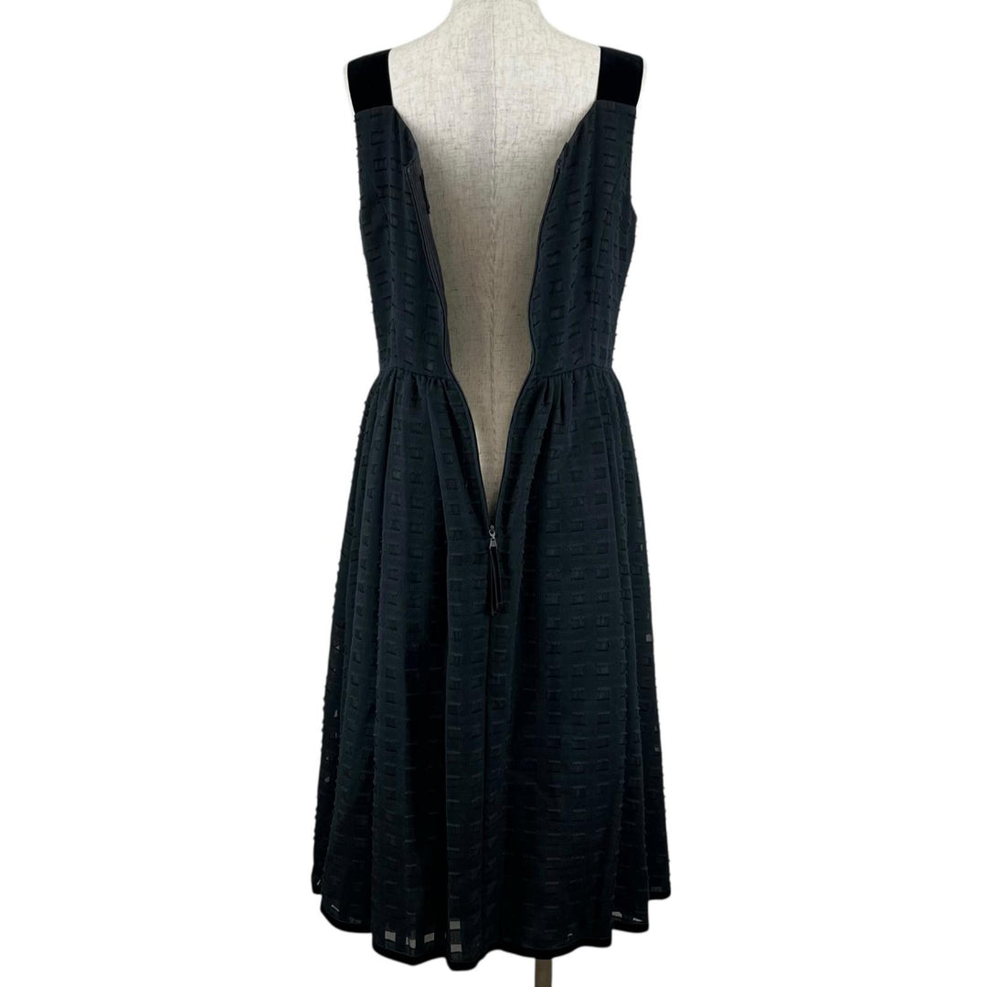 Excellent FOXEY BOUTIQUE one piece sleeveless dress black cotton Women 40 40155