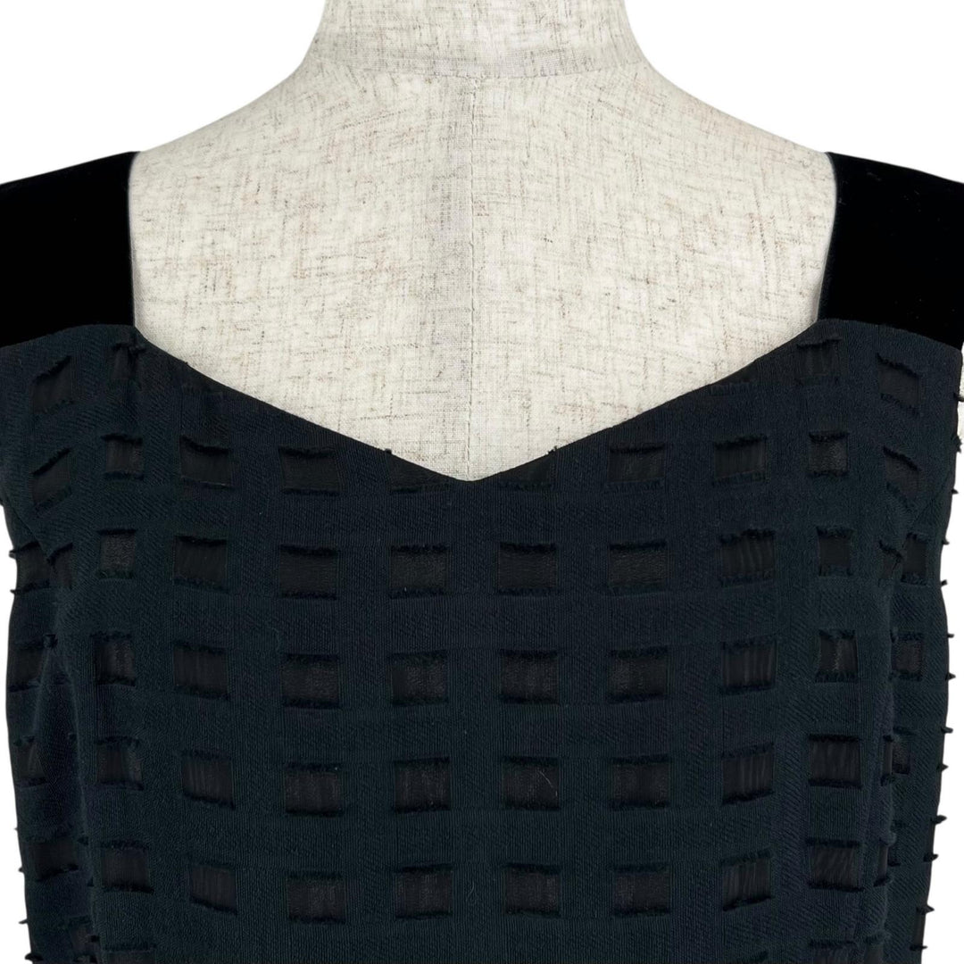 Excellent FOXEY BOUTIQUE one piece sleeveless dress black cotton Women 40 40155